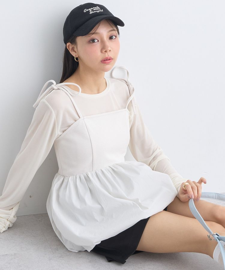 earth music&ecology「バルーンキャミチュニック」|チュニック|White