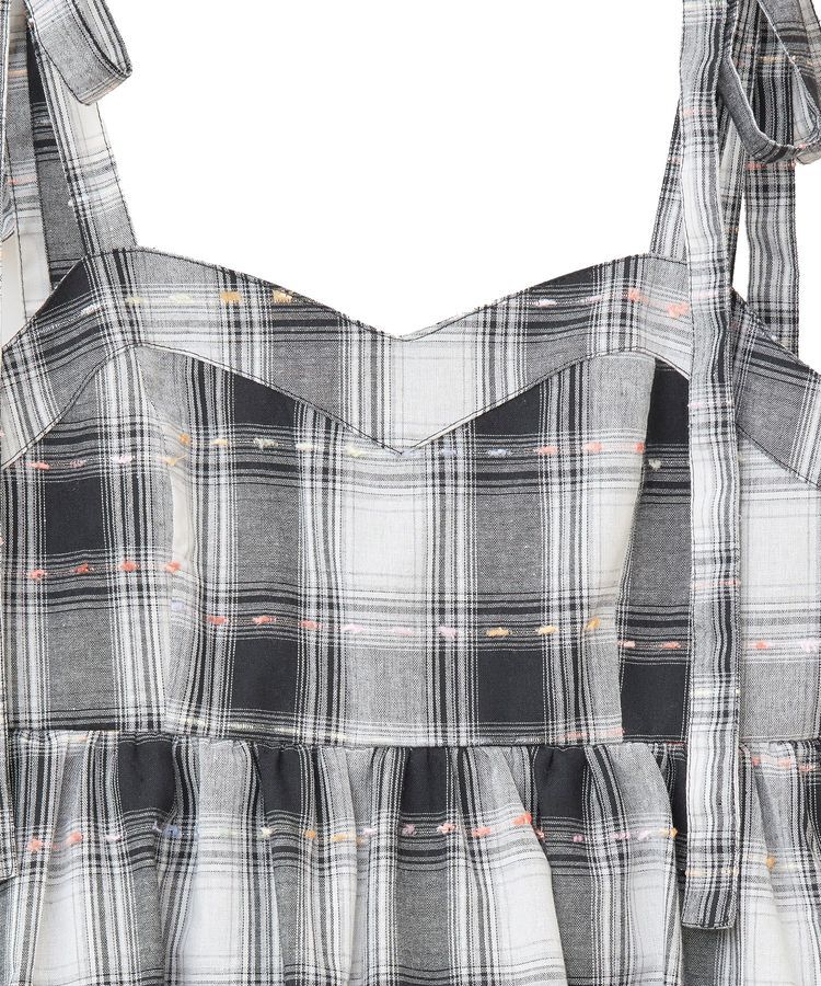 earth music&ecology「チェックパターンバルーンキャミビスチェ」|ベスト・ジレ|