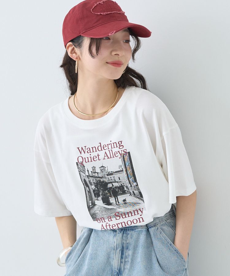 earth music&ecology「アソートプリントレギュラースリットTee」|Tシャツ・カットソー|