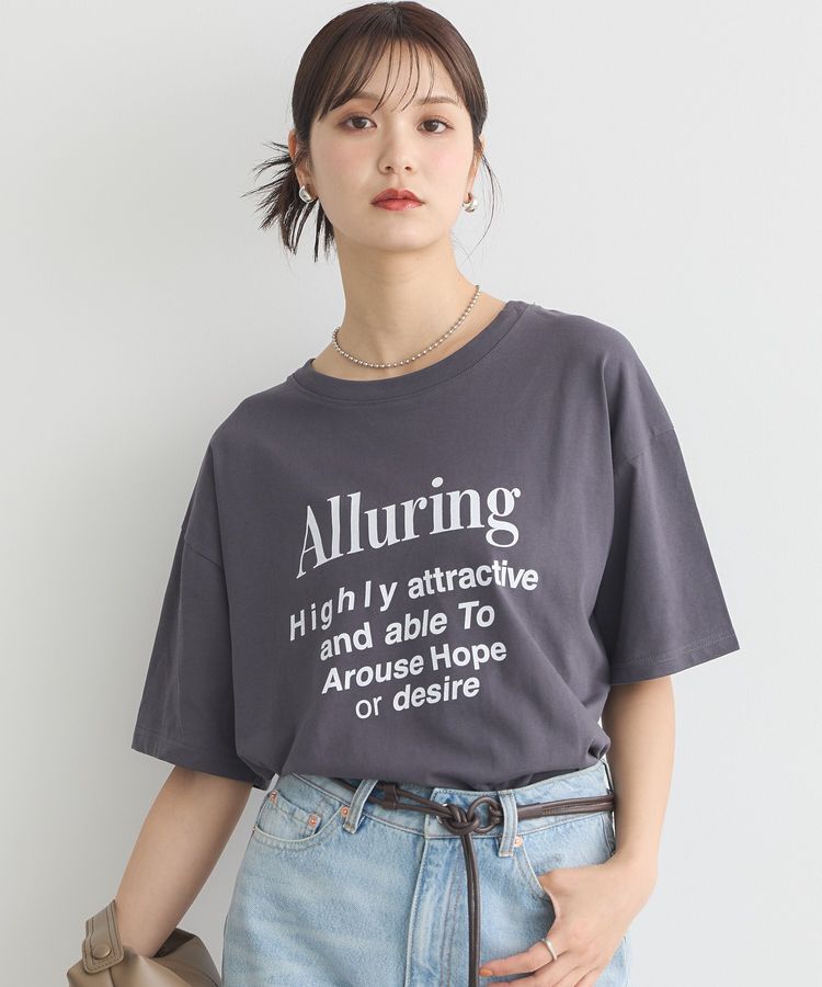 earth music&ecology「アソートプリントレギュラースリットTee」|Tシャツ・カットソー|Charcoal Gray
