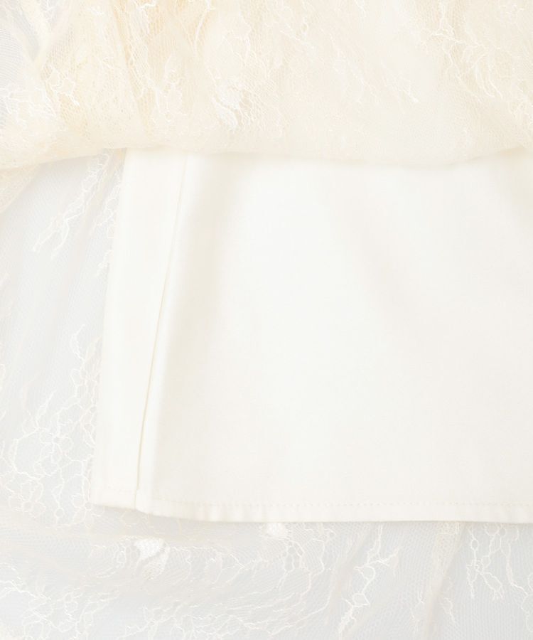 earth music&ecology「レースフリルティアードスカート」|フレア|