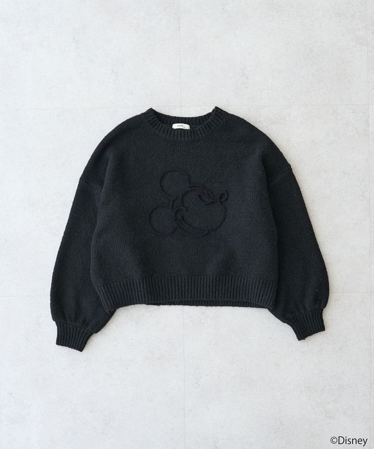 earth music&ecology「Disney/ミッキーコード刺繍ニットプルオーバー」|ニット・セーター|