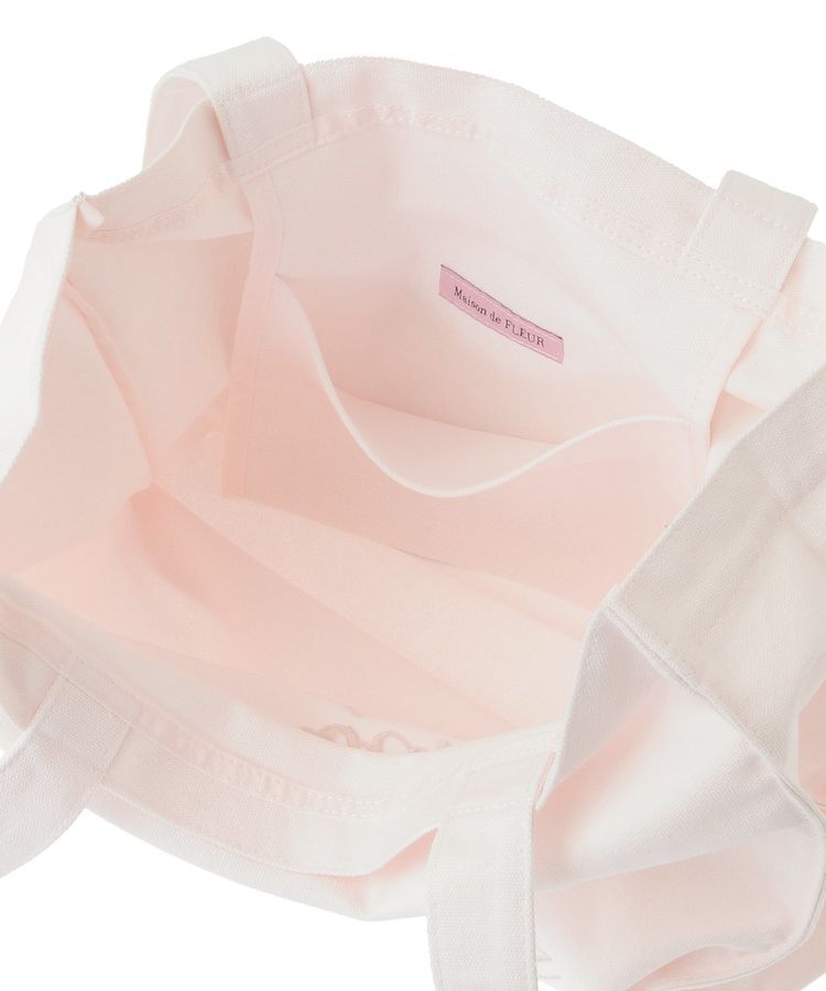 Maison de FLEUR「ブランドロゴ刺繍スクエアトートバッグ」|トートバッグ|