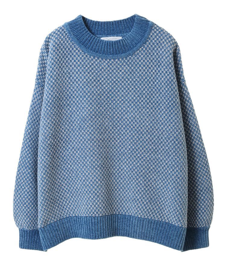 Green Parks「ベロアモールモックネックニットプルオーバー」|ニット・セーター|