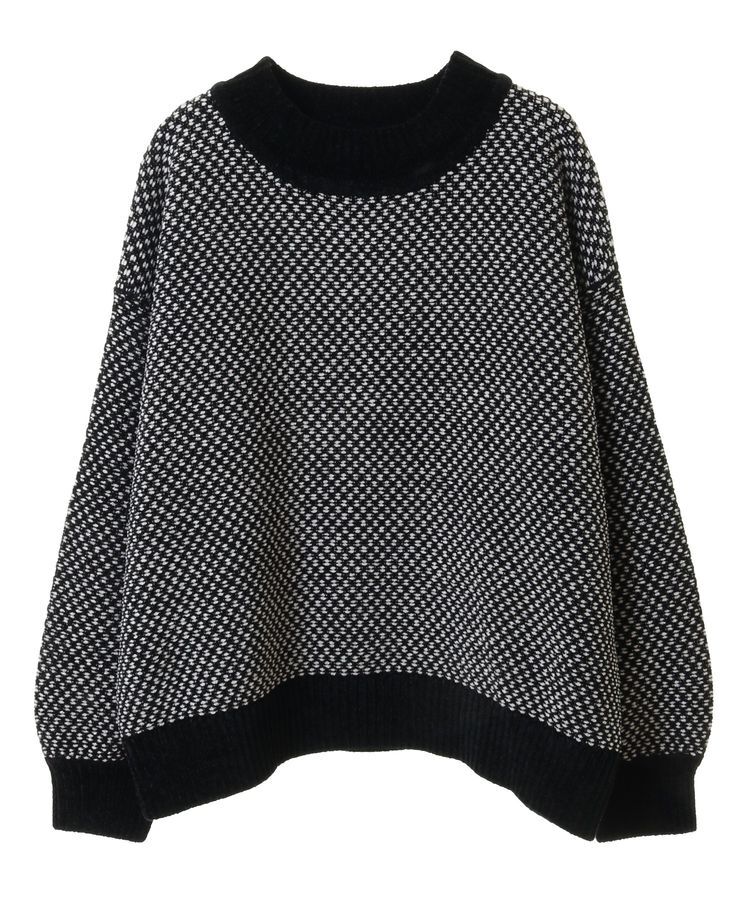 Green Parks「ベロアモールモックネックニットプルオーバー」|ニット・セーター|