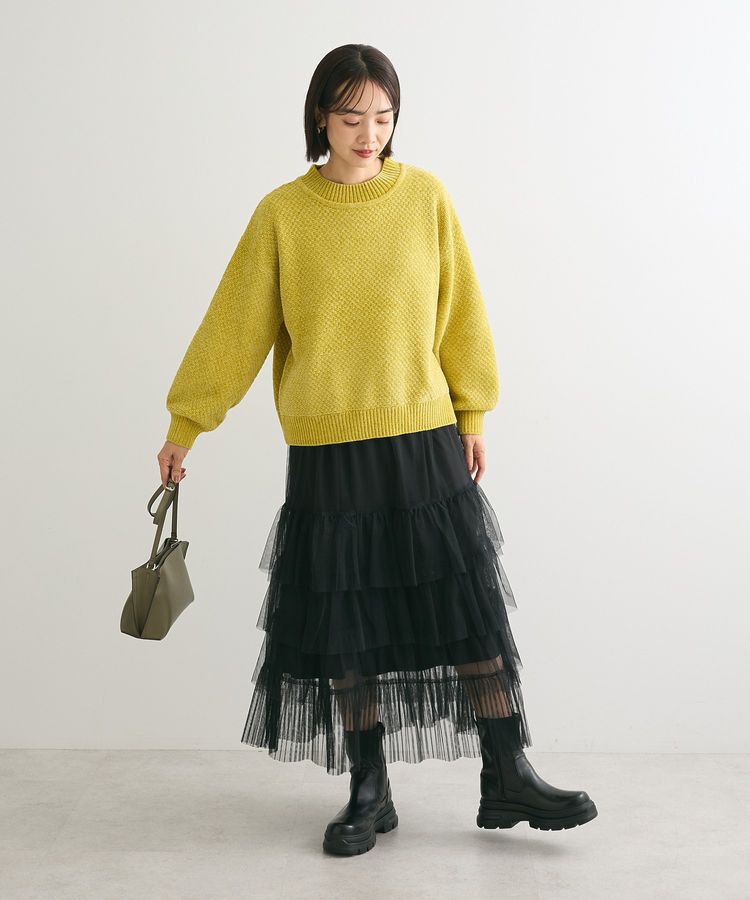 Green Parks「ベロアモールモックネックニットプルオーバー」|ニット・セーター|