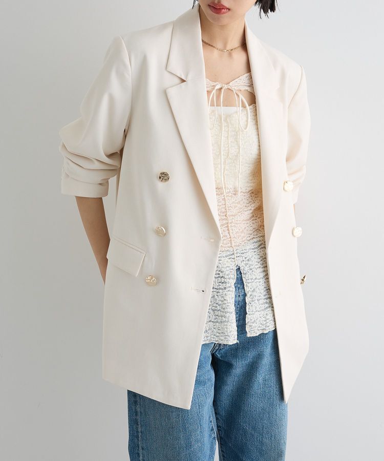 AnriettMusee「ダブルテーラードジャケット」|テーラードジャケット|Off White