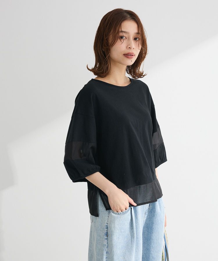 Green Parks「・ELENCARE DUE シアーキリカエプルオーバー」|Tシャツ・カットソー|Black