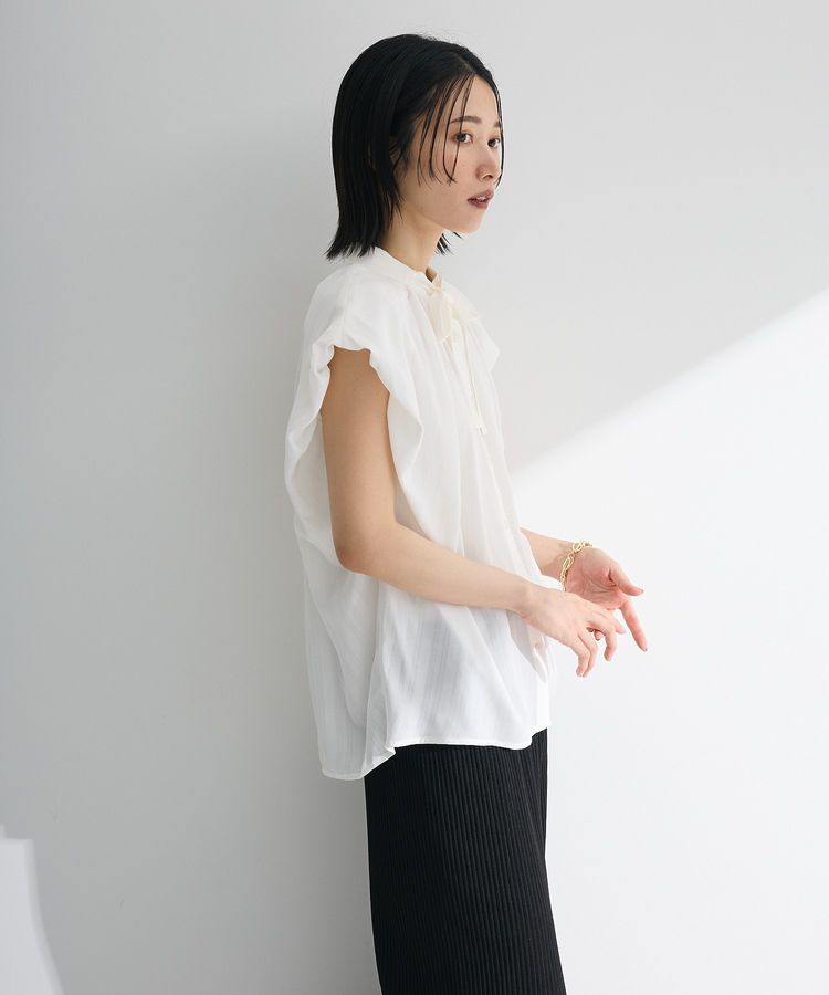 Green Parks「・ELENCARE DUE ボウタイフレンチブラウス」|シャツ・ブラウス|