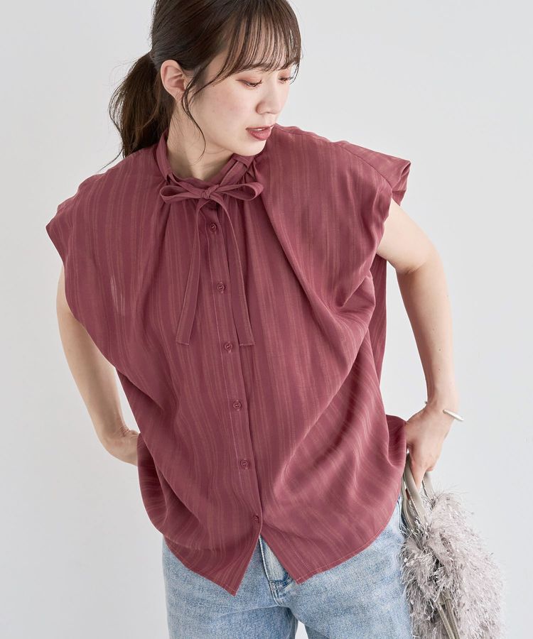 Green Parks「・ELENCARE DUE ボウタイフレンチブラウス」|シャツ・ブラウス|