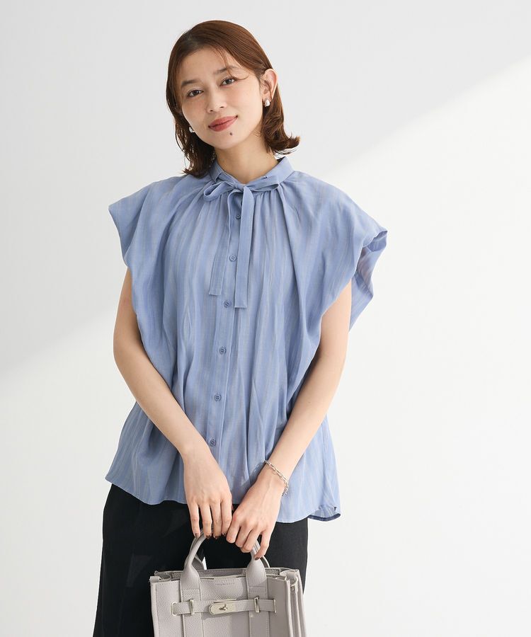 Green Parks「・ELENCARE DUE ボウタイフレンチブラウス」|シャツ・ブラウス|