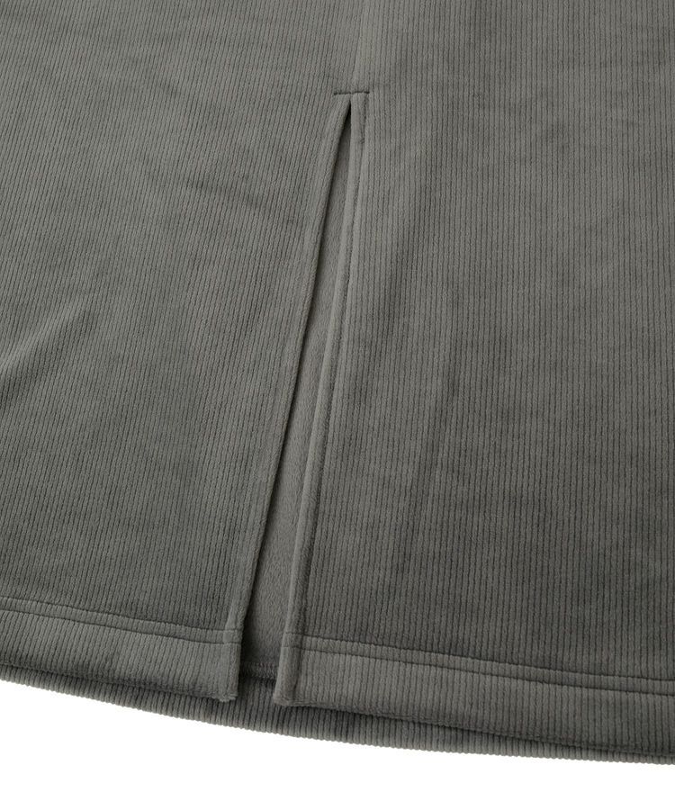 Green Parks「ぽかぽか裏起毛ベロアIラインスカート」|タイト|