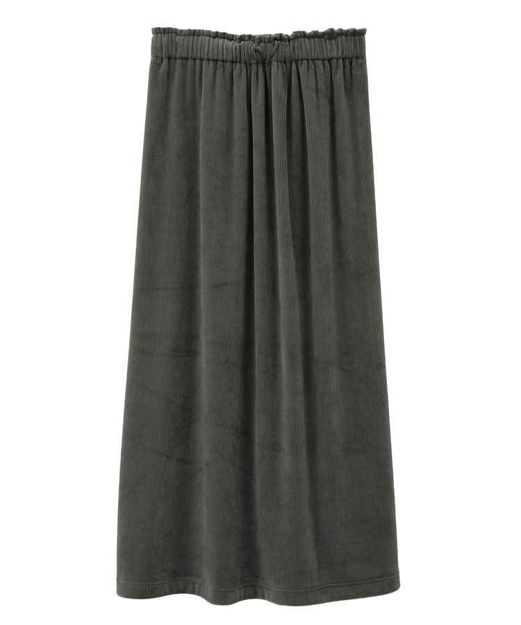 Green Parks「ぽかぽか裏起毛ベロアIラインスカート」|タイト|