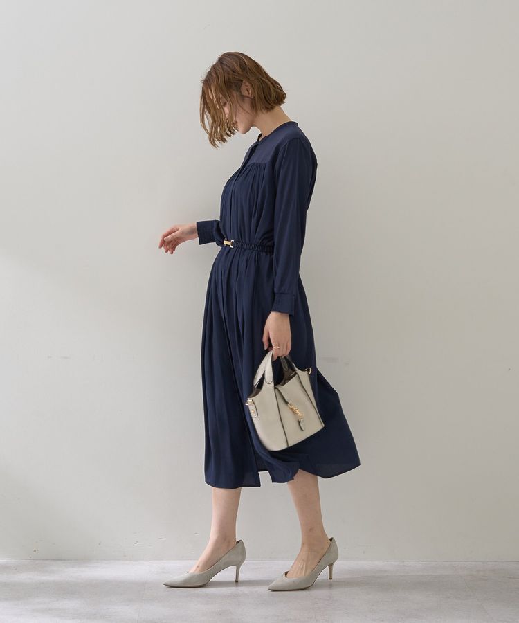 YECCA VECCA「ベルト付きギャザーワンピース」|ワンピース|