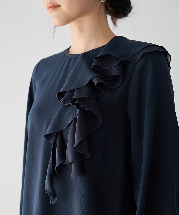 YECCA VECCA「アシメラッフルブラウス」|シャツ・ブラウス|