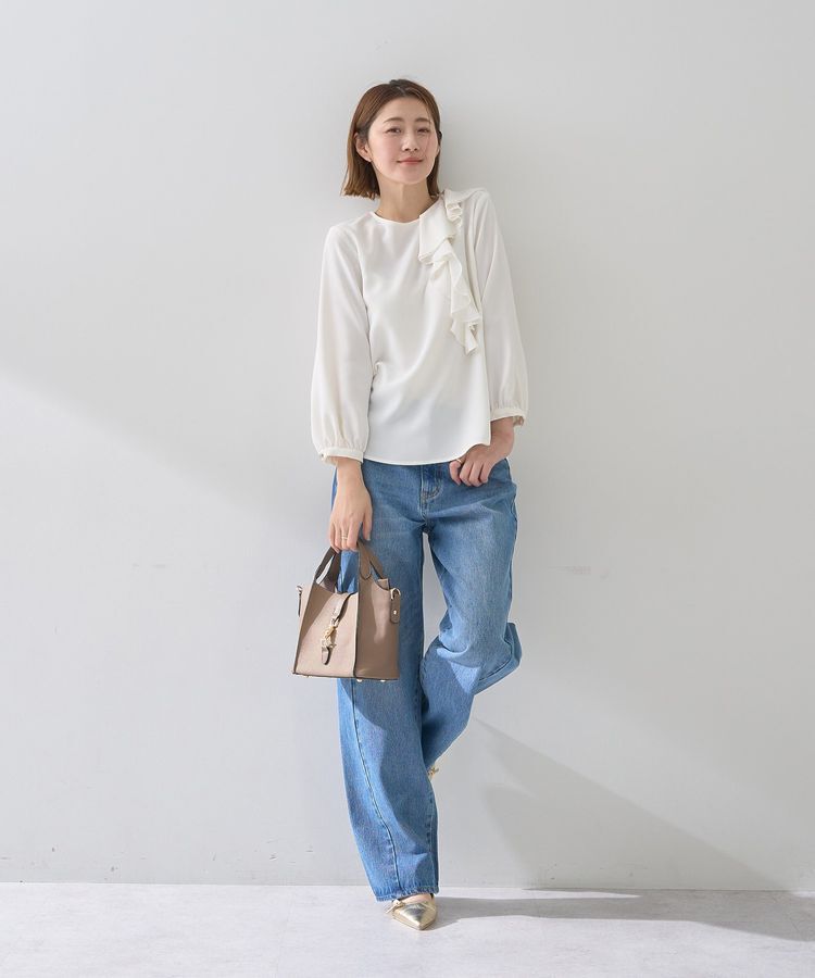 YECCA VECCA「アシメラッフルブラウス」|シャツ・ブラウス|