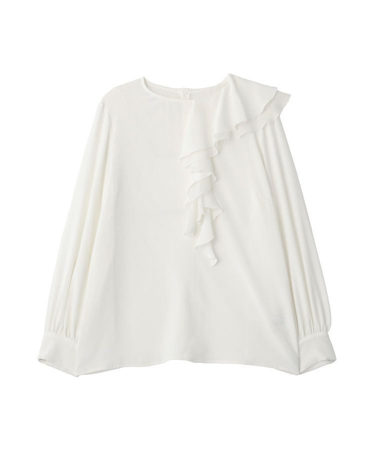 YECCA VECCA「アシメラッフルブラウス」|シャツ・ブラウス|