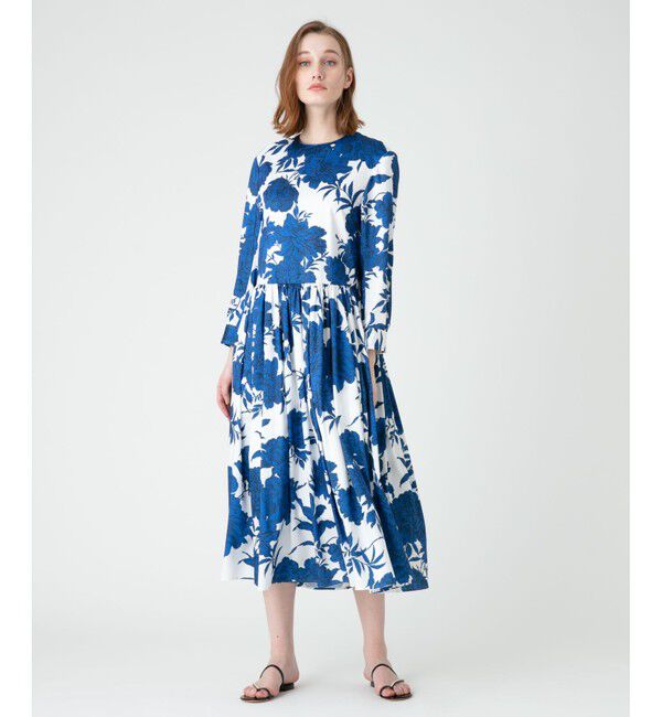 LOULOU WILLOUGHBY「【LOULOU WILLOUGHBY】RATTIフラワープリント衿付きワンピース」|ワンピース|