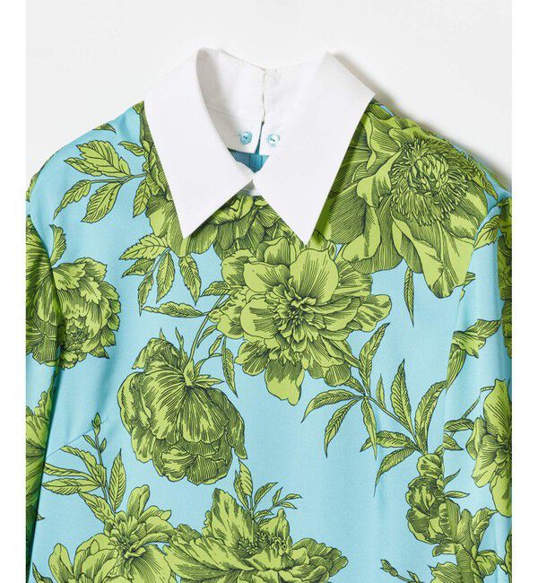 LOULOU WILLOUGHBY「【LOULOU WILLOUGHBY】RATTIフラワープリント衿付きワンピース」|ワンピース|