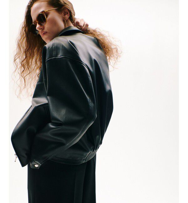 allureville「フェイクレザーステンカラーブルゾン」|その他|