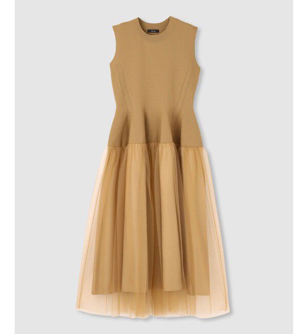 allureville「ドッキングタックフレアワンピース」|ワンピース|キャメル