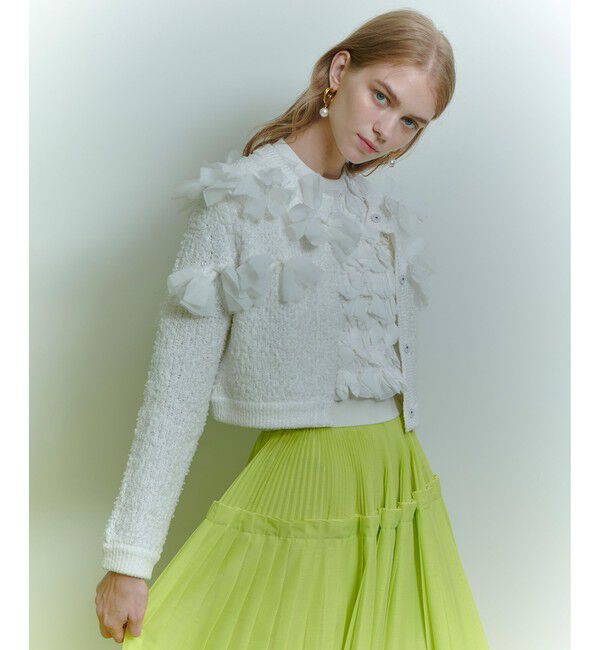 LOULOU WILLOUGHBY「【LOULOU WILLOUGHBY】ペタルパピヨンカーディガン」|カーディガン|