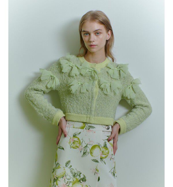 LOULOU WILLOUGHBY「【LOULOU WILLOUGHBY】ペタルパピヨンカーディガン」|カーディガン|