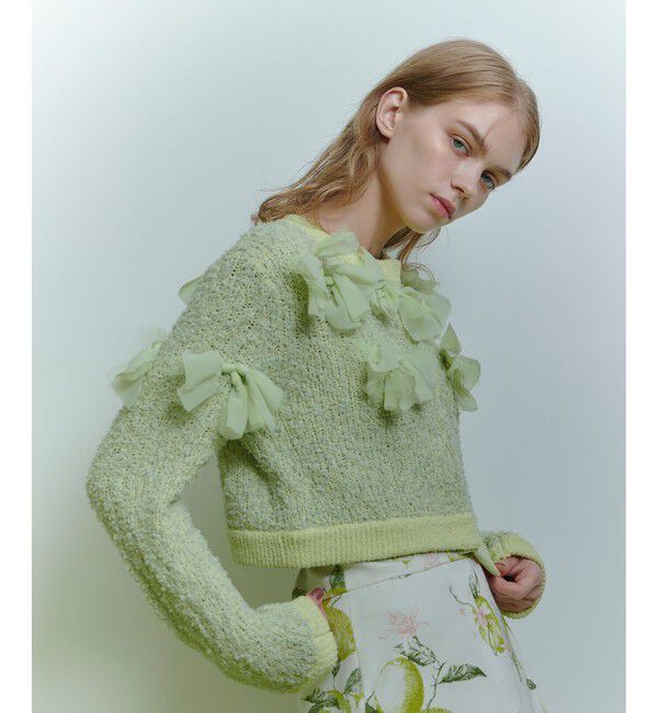 LOULOU WILLOUGHBY「【LOULOU WILLOUGHBY】ペタルパピヨンカーディガン」|カーディガン|