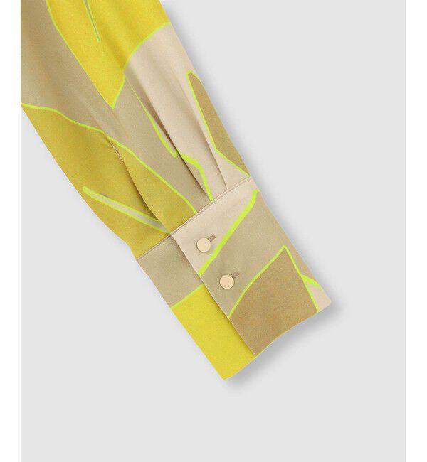 allureville「FASACリーフプリントフレンチカラーシャツ」|シャツ・ブラウス|