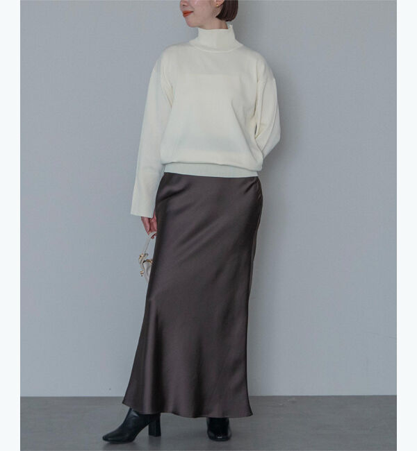 ur's「【星玲奈さんコラボアイテム】ハイネックドロップショルダーオーバーサイズニット」|ニット・セーター|