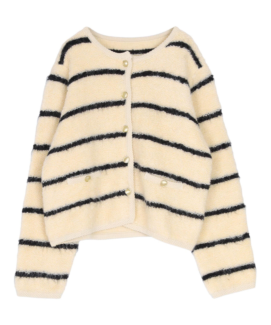 titivate「プチループゴールド釦ニットカーディガン」|ニット・セーター|