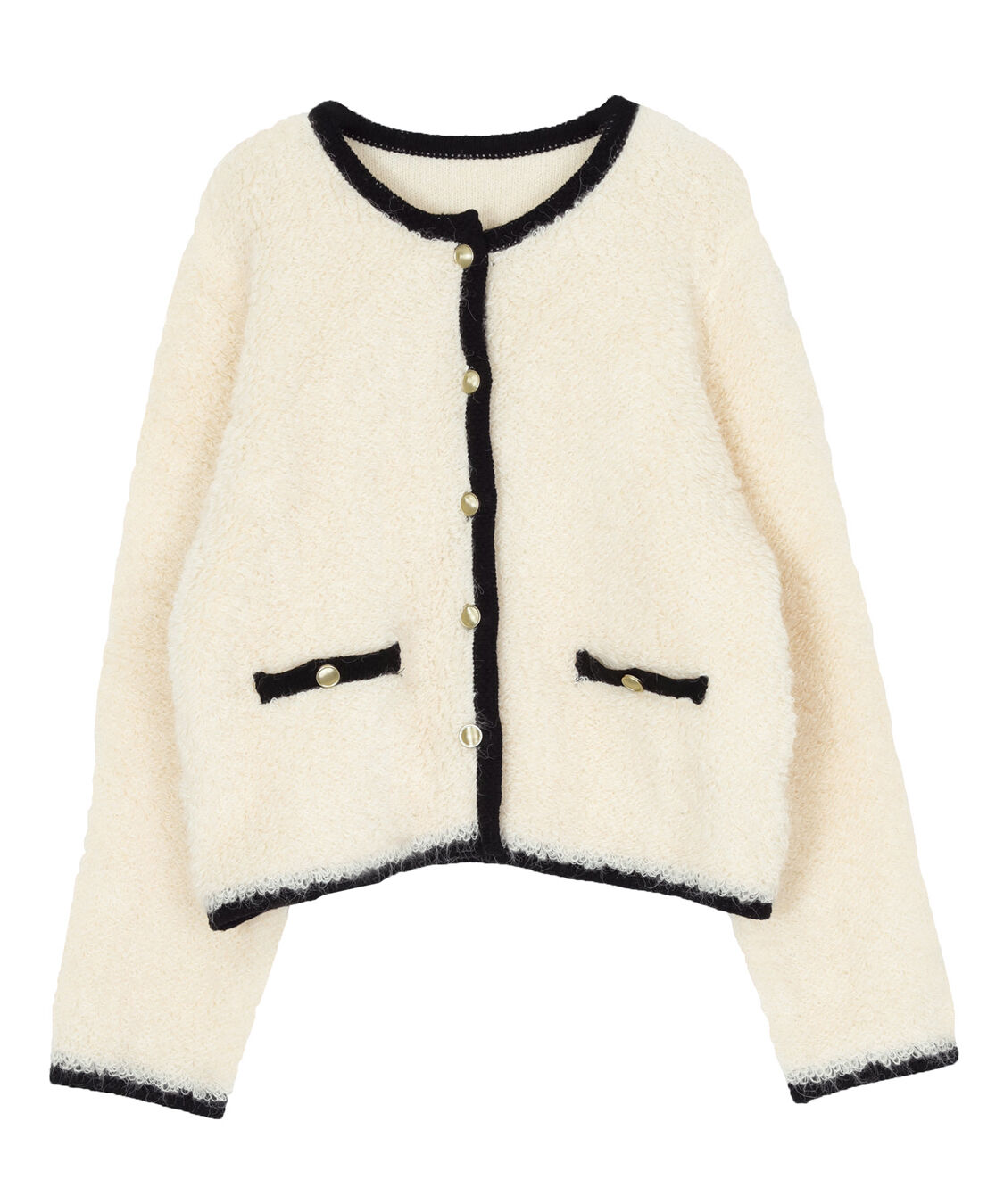 titivate「プチループゴールド釦ニットカーディガン」|ニット・セーター|