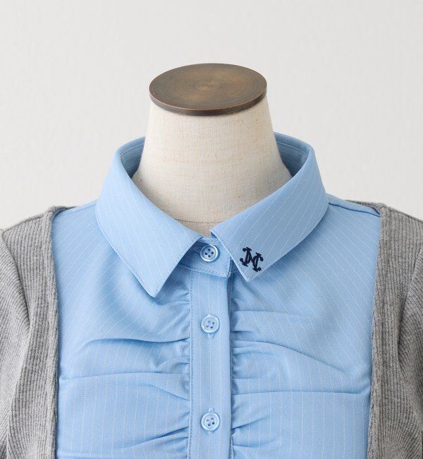  「ロゴ刺繍レイヤードトップス」|プルオーバー|