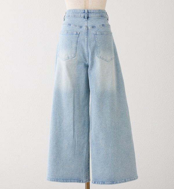  「サイドカットレース美脚ビジューデニム」|その他|