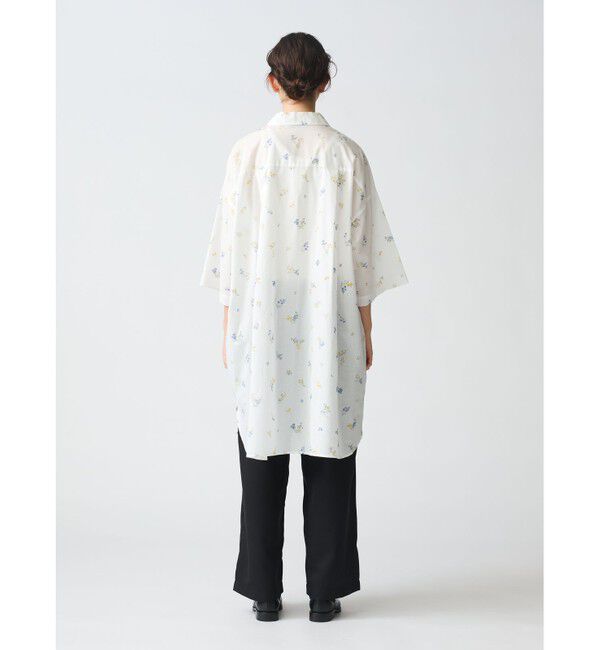 mizuiro ind「mizuiro ind スモールフラワープリントシャツワンピース」|ワンピース|