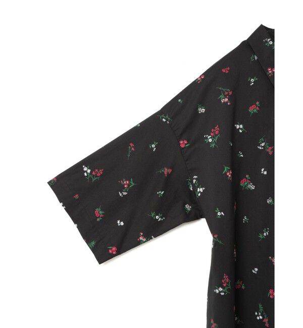 mizuiro ind「mizuiro ind スモールフラワープリントシャツワンピース」|ワンピース|