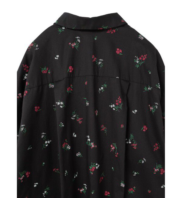 mizuiro ind「mizuiro ind スモールフラワープリントシャツワンピース」|ワンピース|