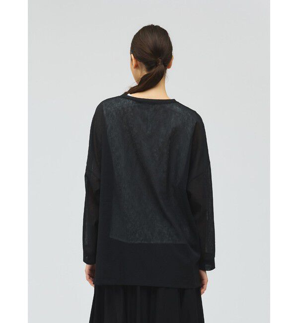 mizuiro ind「mizuiro ind ワッシャーボイルワイドプルオーバー」|Tシャツ・カットソー|