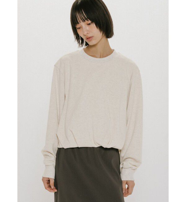 MIDIUMISOLID「MIDIUMISOLID for Ladies バルーンスウェットプルオーバー」|Tシャツ・カットソー|オートミール