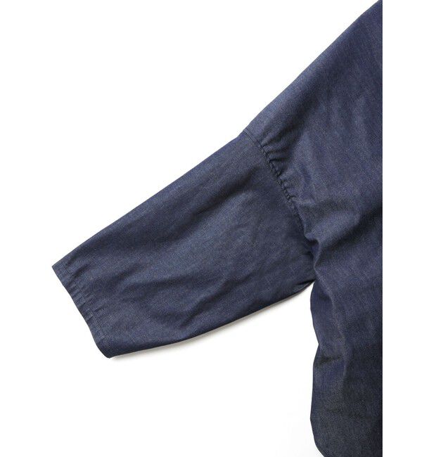 mizuiro ind「mizuiro ind Vネックデニムシャツ」|シャツ・ブラウス|