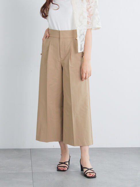 Te chichi「ワイドクロップトマリンパンツ」|その他|ベージュ