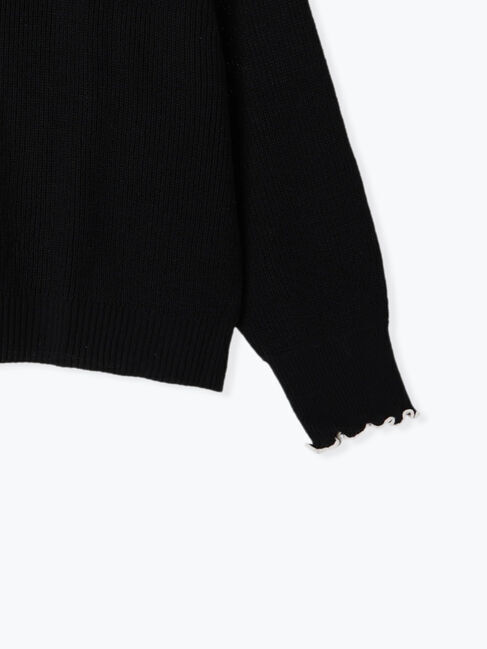 Samansa Mos2「配色メロー畦編みニットカーディガン」|カーディガン|