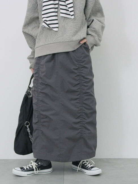 Samansa Mos2 blue「シャーリングスカート」|スカート|