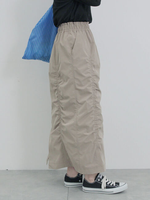 Samansa Mos2 blue「シャーリングスカート」|スカート|