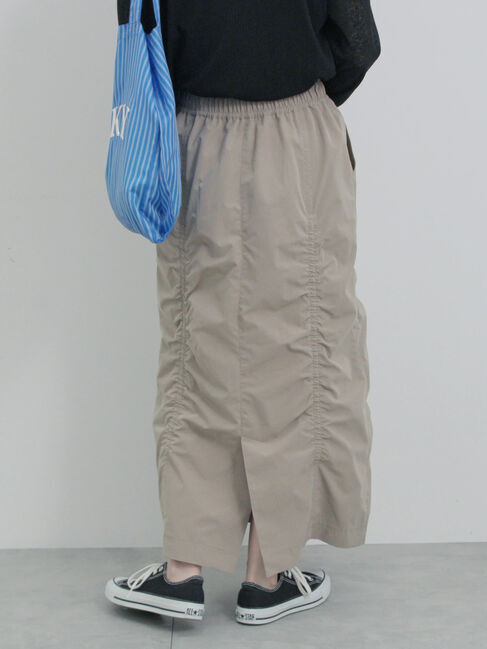 Samansa Mos2 blue「シャーリングスカート」|スカート|