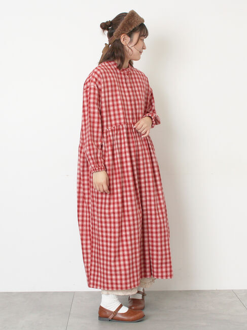 Samansa Mos2「【保温加工】バンドカラーワンピース ≪S/Mサイズ≫」|ワンピース|