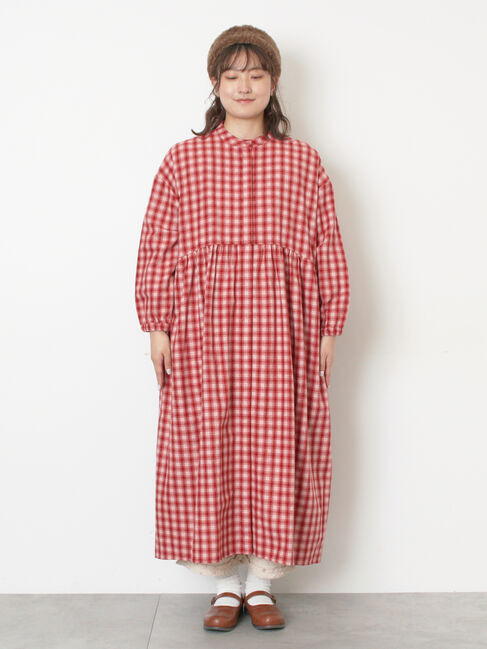 Samansa Mos2「【保温加工】バンドカラーワンピース ≪S/Mサイズ≫」|ワンピース|