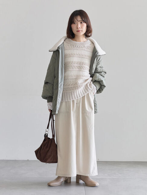 Samansa Mos2 blue「コーデュロイスカート」|スカート|