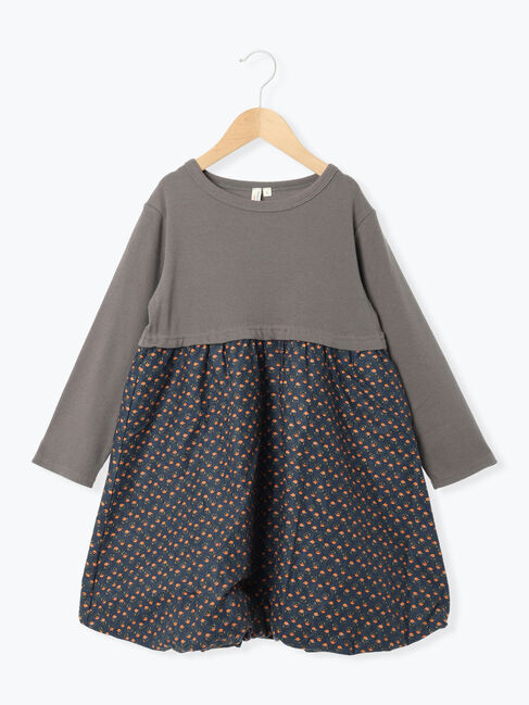 Samansa Mos2 Lagom「花柄ドッキングバルーンワンピース」|ワンピース|