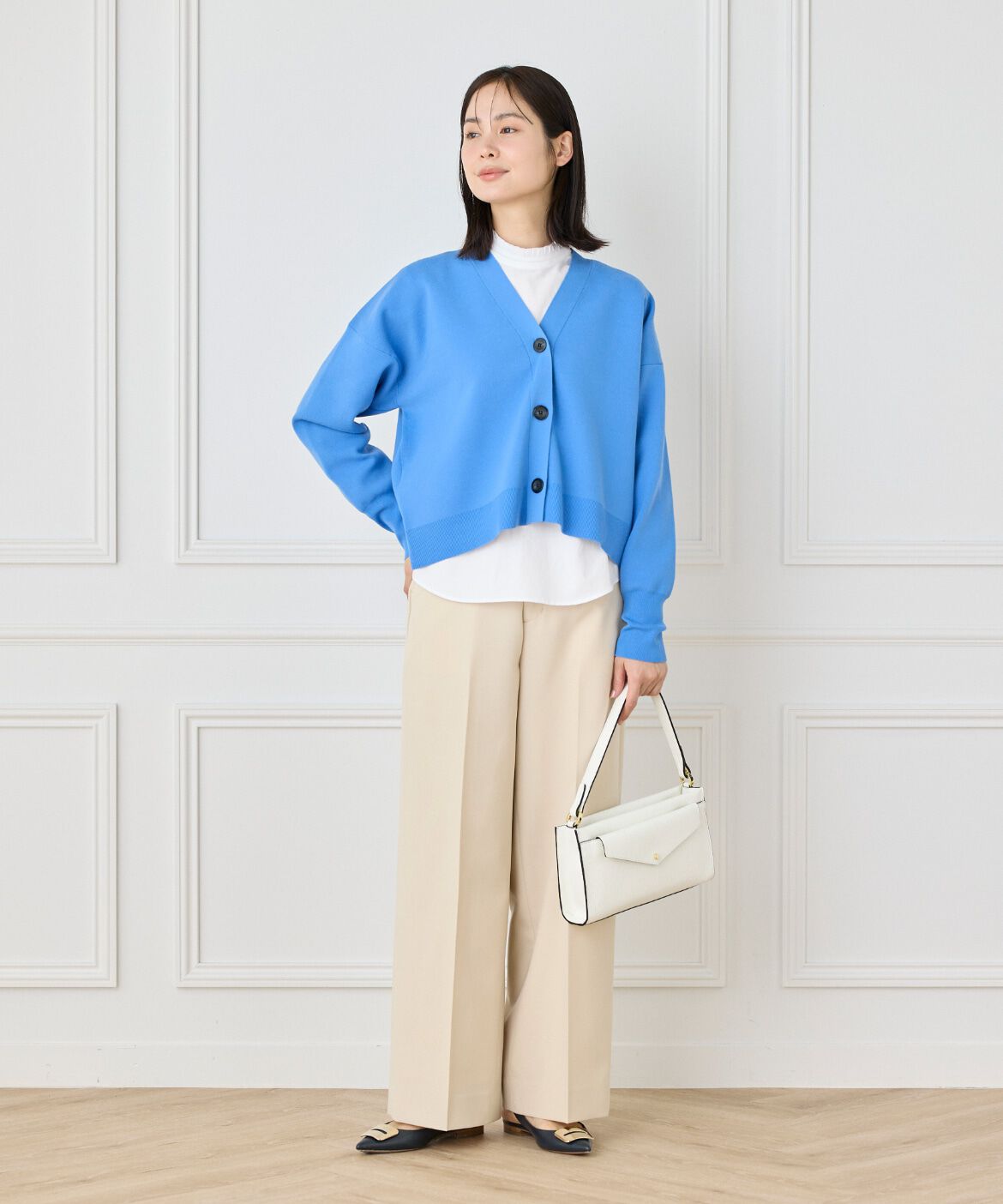 INED「《大きいサイズ》スムースカーディガン」|カーディガン|